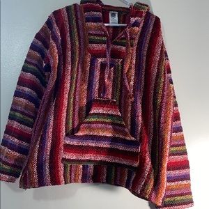 Multi-color poncho